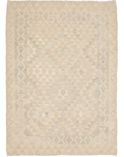 Tappeto Kilim Afghanistan bianco beige 134x181