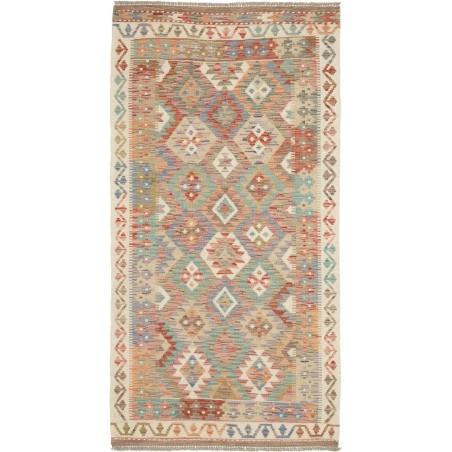 Tappeto Kilim Afghanistan marrone bianco 103x199