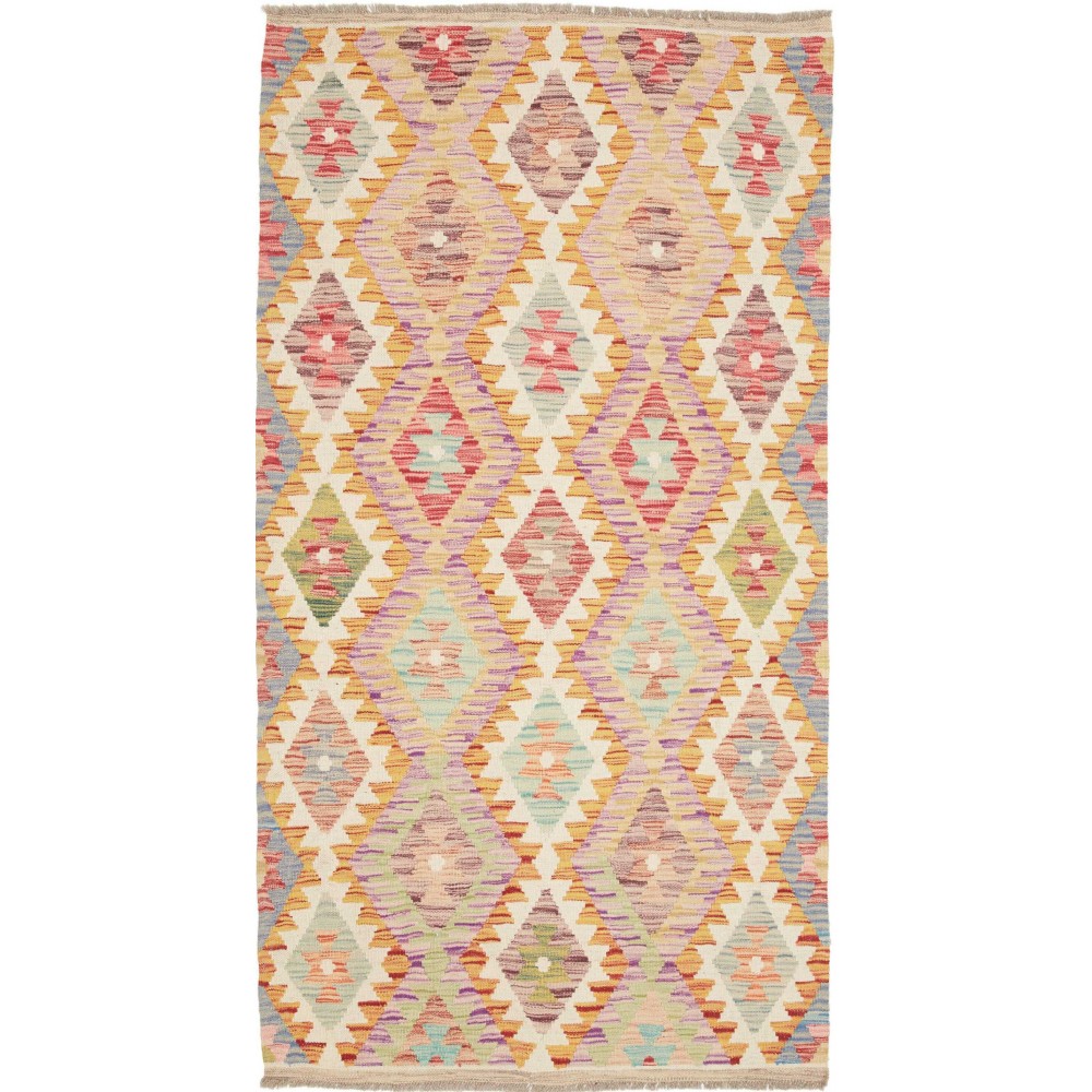 Tappeto Kilim Afghanistan marrone 106x198