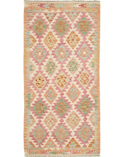 Tappeto Kilim Afghanistan marrone rosso 99x198