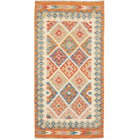 Tappeto Kilim Afghanistan marrone azzurro 100x197