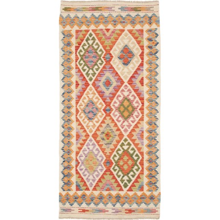 Tappeto Kilim Afghanistan marrone arancione 95x202