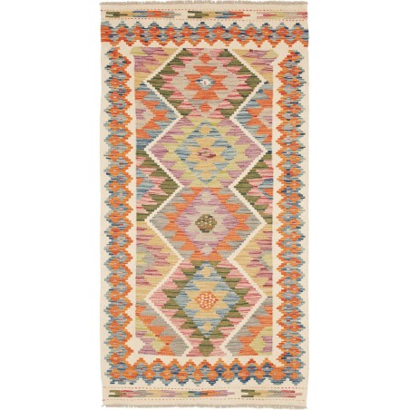 Tappeto Kilim Afghanistan marrone rosso 99x192