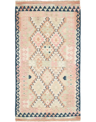 Tappeto Kilim Afghanistan giallo grigio 101x183