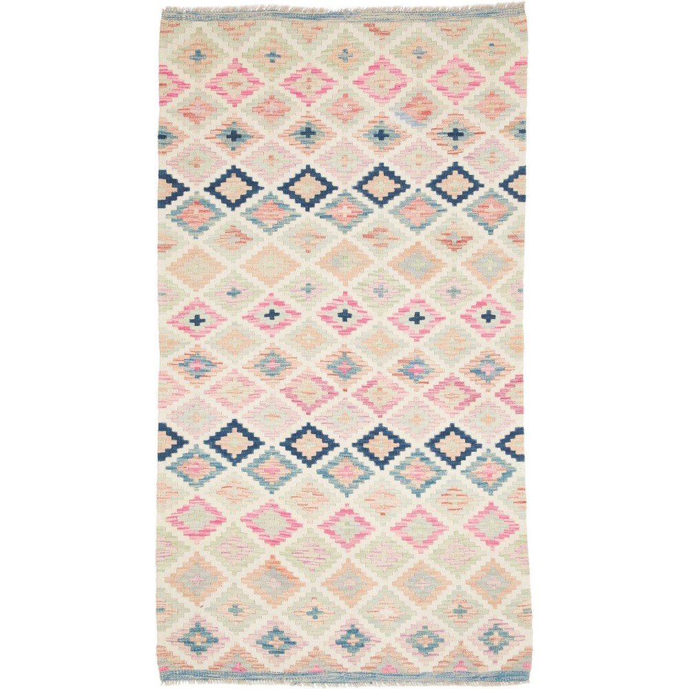 Tappeto Kilim Afghanistan bianco 105x191