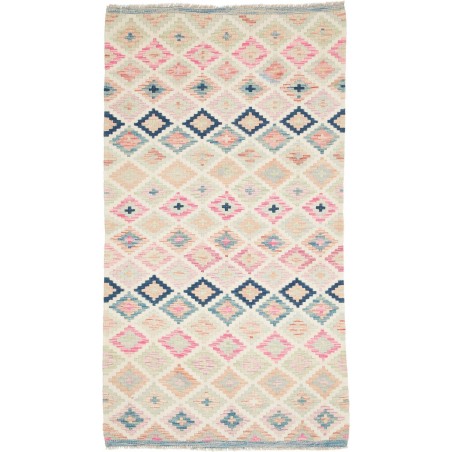 Tappeto Kilim Afghanistan bianco 105x191