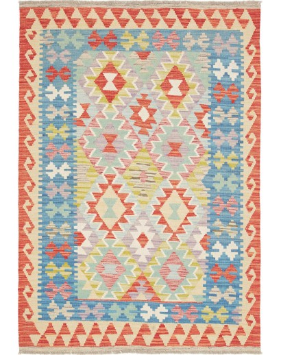 Tappeto Kilim Afghanistan beige giallo 120x175