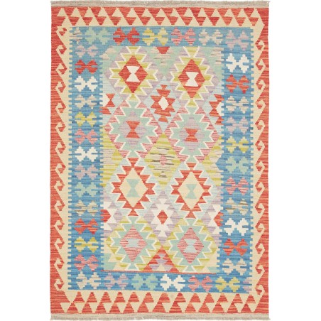 Tappeto Kilim Afghanistan beige giallo 120x175