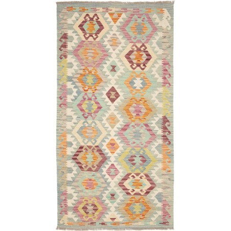 Tappeto Kilim Afghanistan marrone arancione 99x200