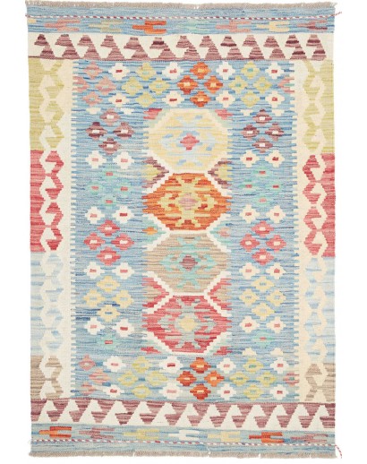 Tappeto Kilim Afghanistan beige marrone 100x147