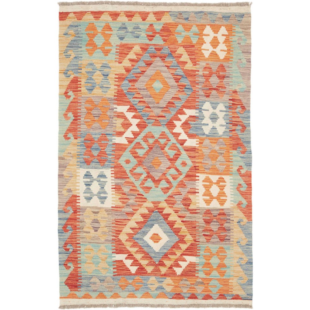 Tappeto Kilim Afghanistan marrone 98x151