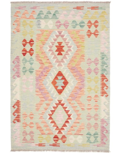 Tappeto Kilim Afghanistan bianco 102x152