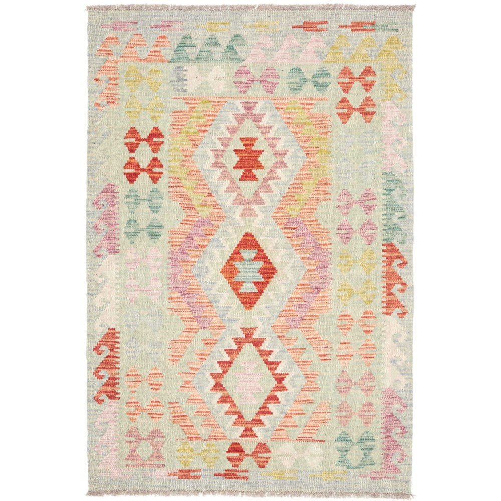 Tappeto Kilim Afghanistan bianco 102x152