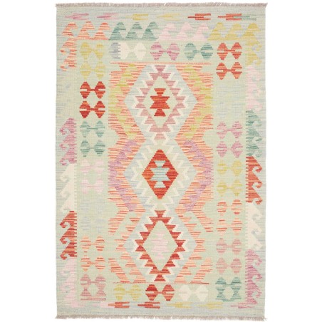 Tappeto Kilim Afghanistan bianco 102x152