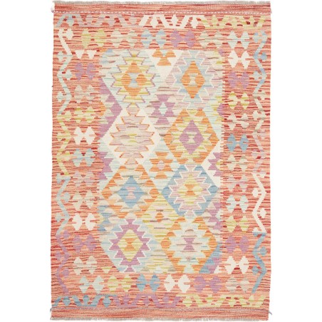 Tappeto Kilim Afghanistan beige arancione 87x132