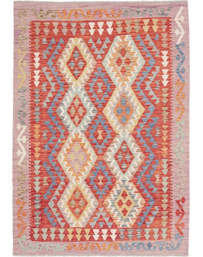 Tappeto Kilim Afghanistan marrone 124x177