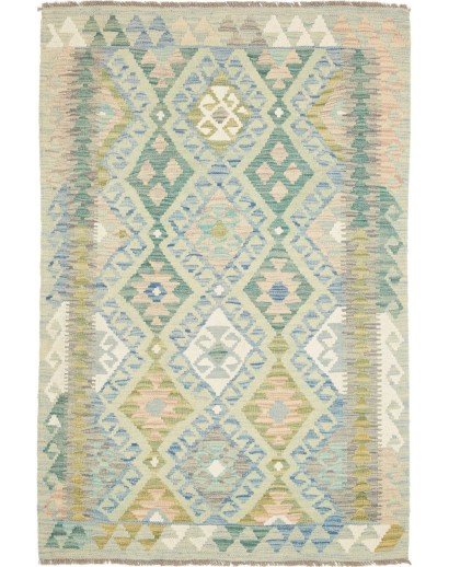 Tappeto Kilim Afghanistan beige grigio 104x153