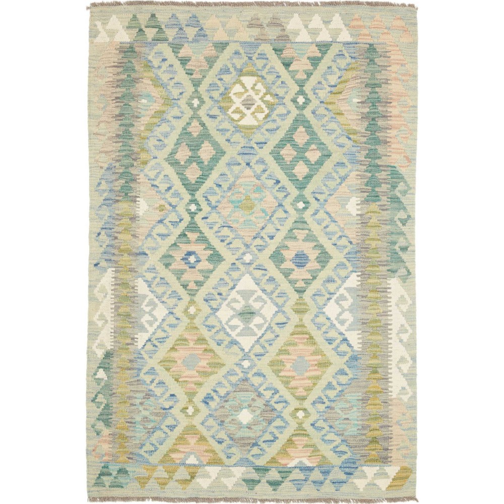 Tappeto Kilim Afghanistan beige grigio 104x153