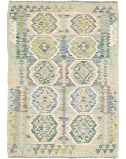 Tappeto Kilim Afghanistan beige grigio 100x139