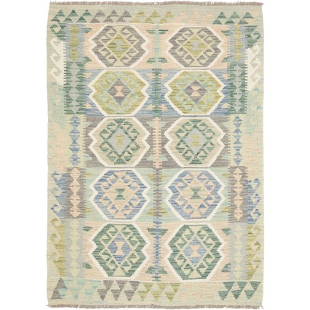 Tappeto Kilim Afghanistan beige grigio 100x139