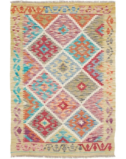 Tappeto Kilim Afghanistan marrone 100x145