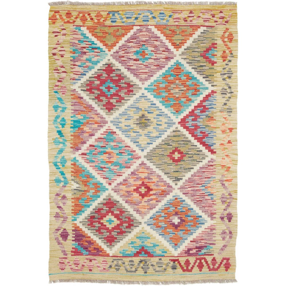 Tappeto Kilim Afghanistan marrone 100x145