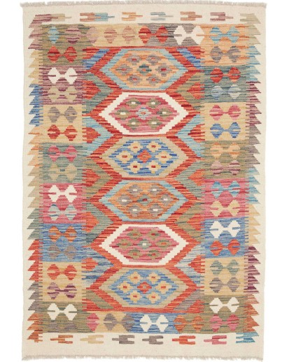 Tappeto Kilim Afghanistan marrone 99x147