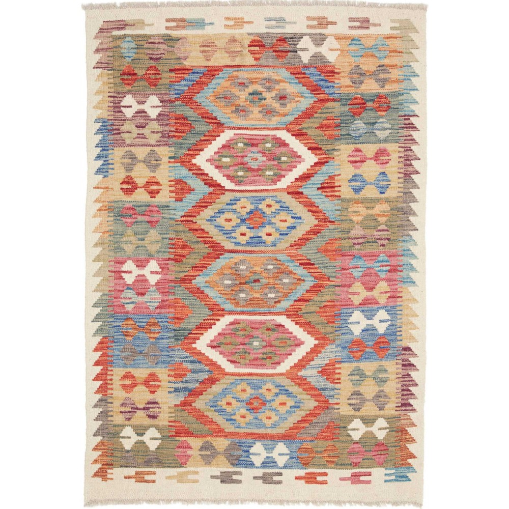 Tappeto Kilim Afghanistan marrone 99x147