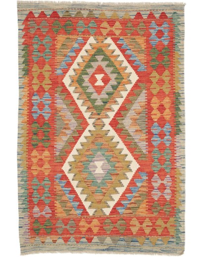 Tappeto Kilim Afghanistan marrone grigio 99x152