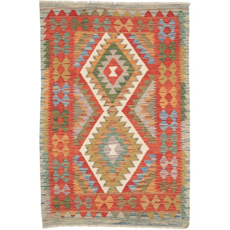 Tappeto Kilim Afghanistan marrone grigio 99x152