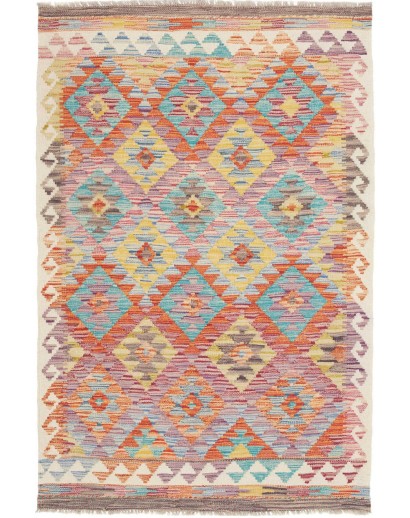 Tappeto Kilim Afghanistan marrone beige 101x150