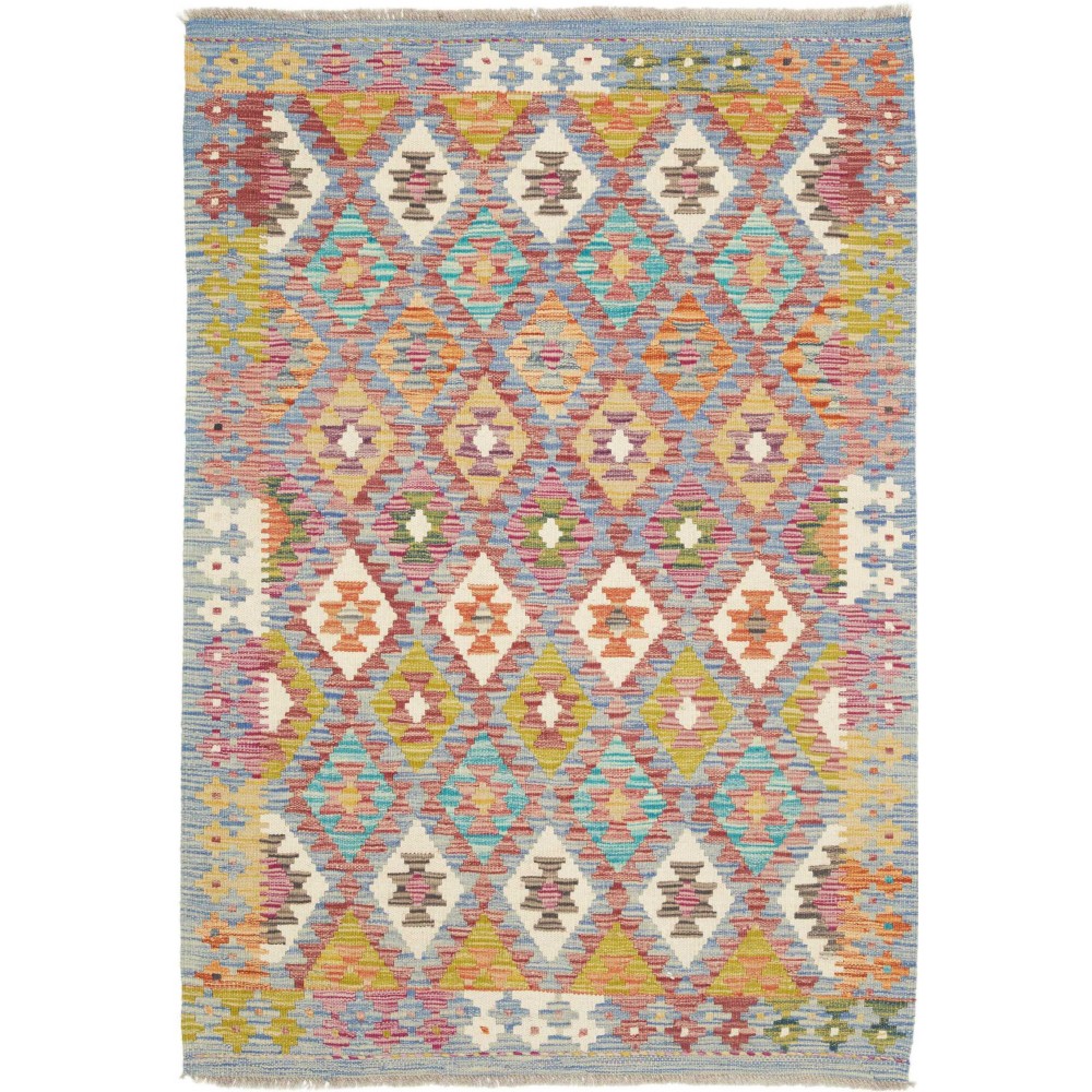 Tappeto Kilim Afghanistan marrone arancione 103x149