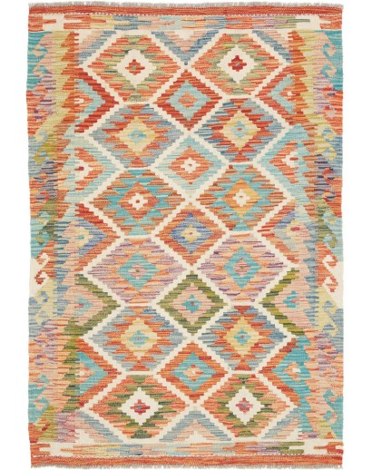 Tappeto Kilim Afghanistan marrone 102x152
