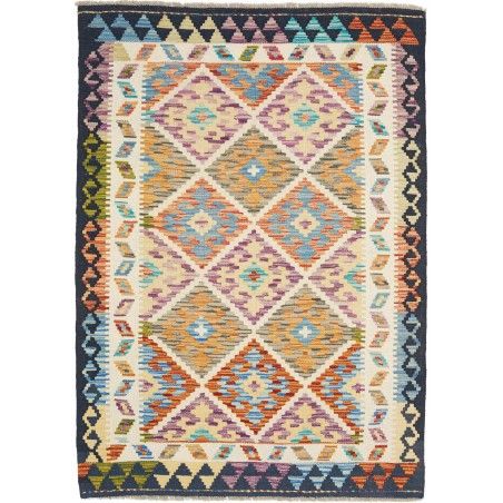 Tappeto Kilim Afghanistan beige grigio 105x149