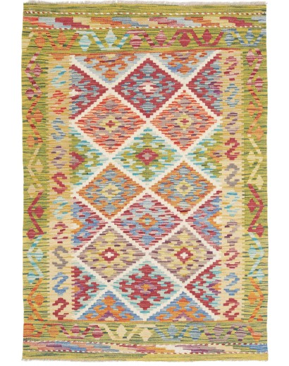 Tappeto Kilim Afghanistan marrone 105x151