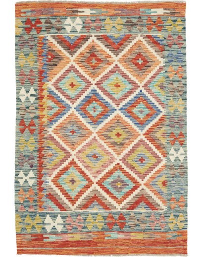 Tappeto Kilim Afghanistan marrone 105x151