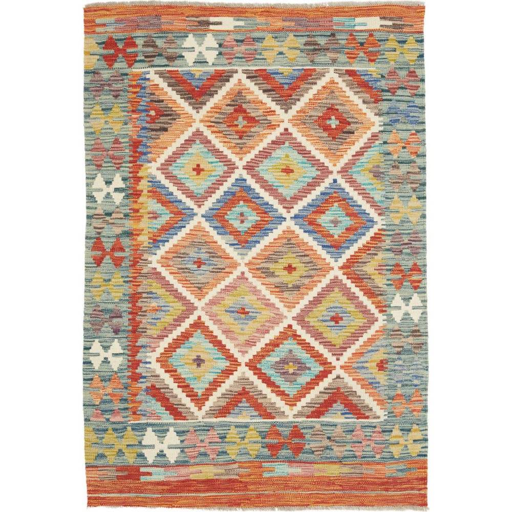 Tappeto Kilim Afghanistan marrone 105x151