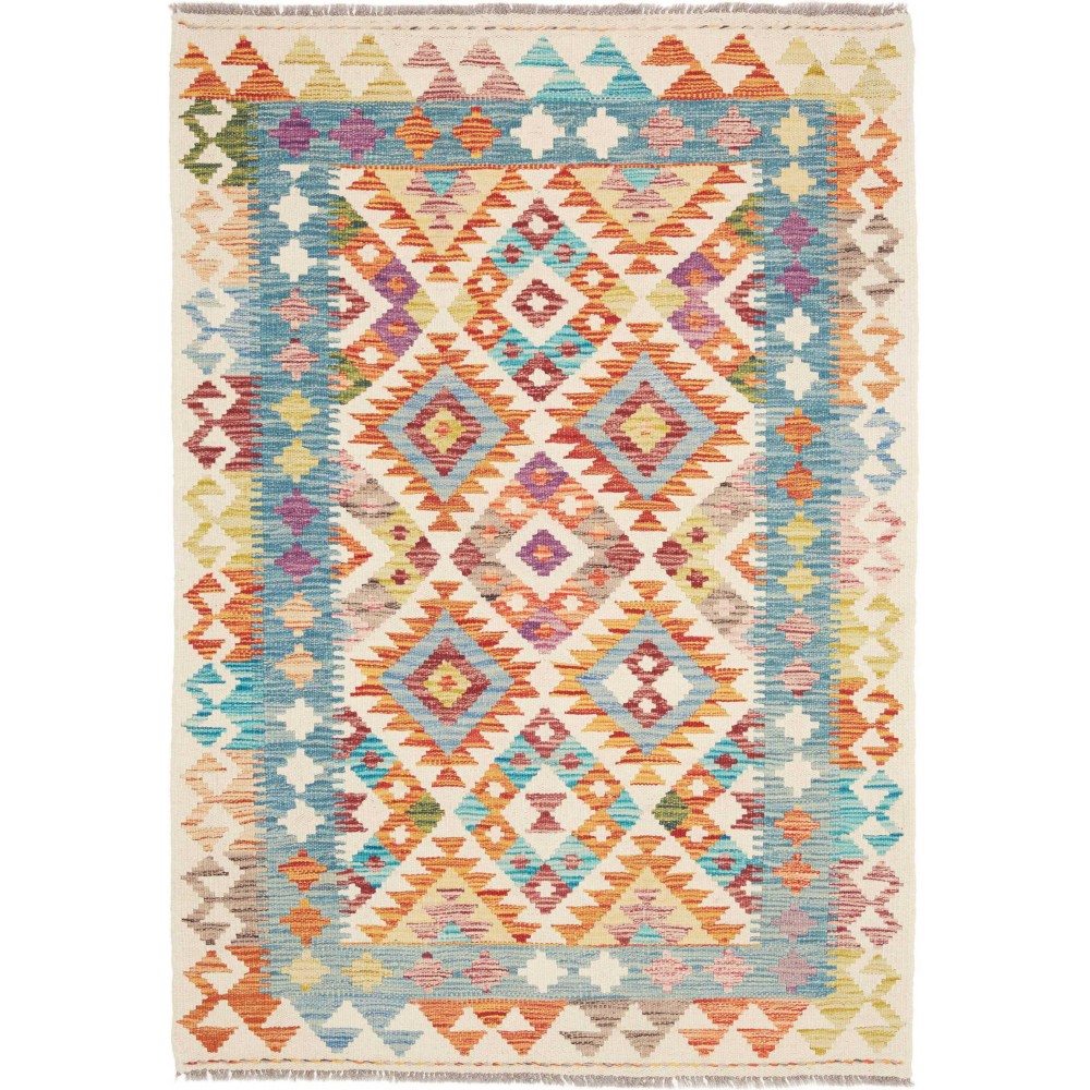 Tappeto Kilim Afghanistan beige marrone 105x153
