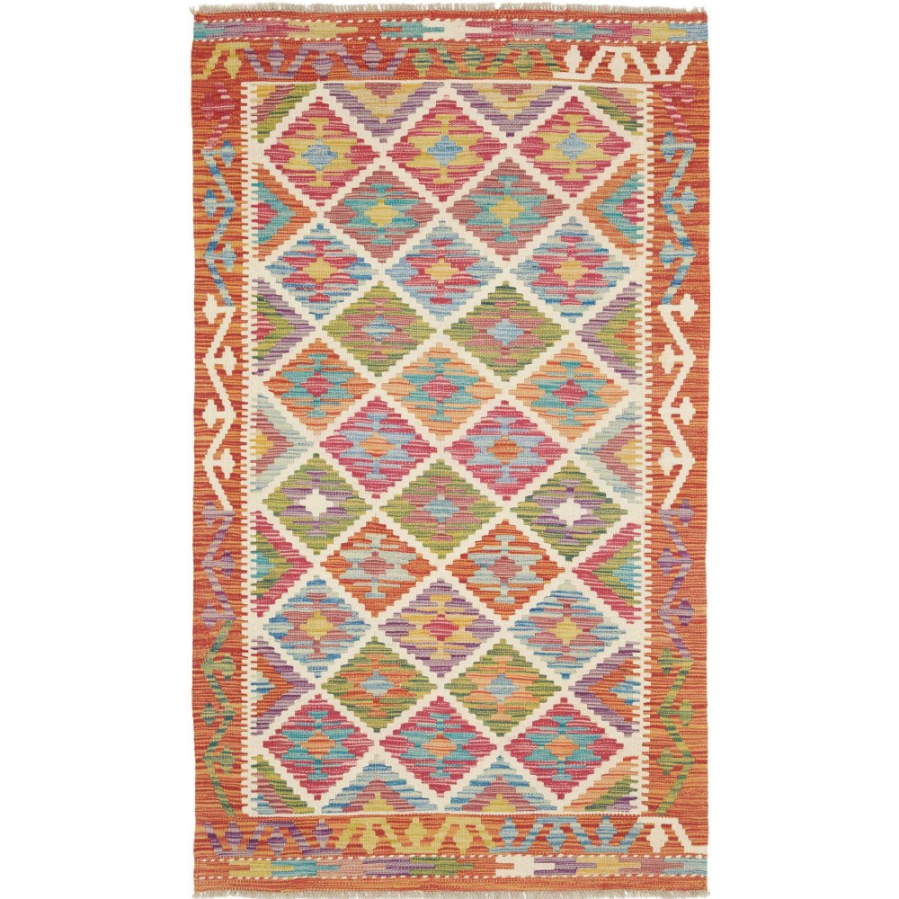 Tappeto Kilim Afghanistan marrone 100x174