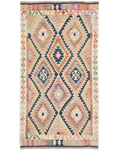 Tappeto Kilim Afghanistan beige grigio 100x189