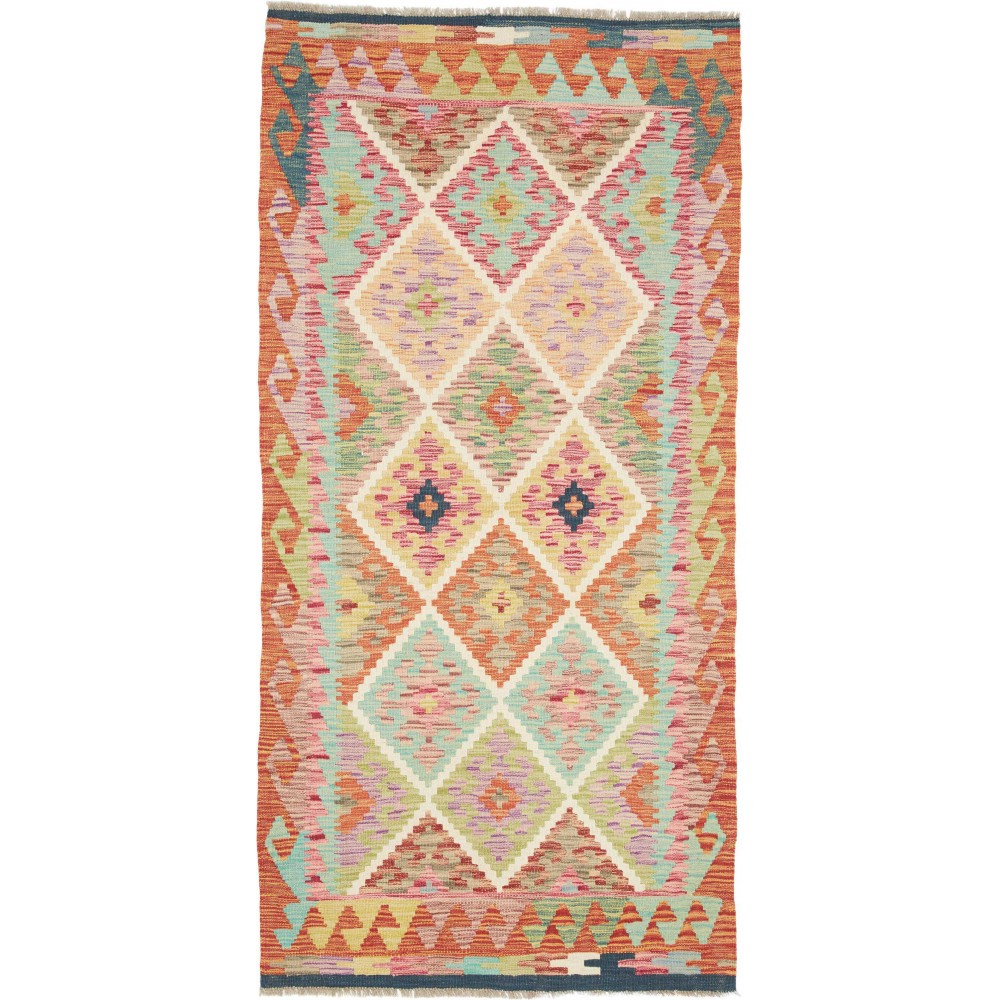 Tappeto Kilim Afghanistan marrone 102x207
