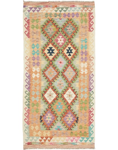 Tappeto Kilim Afghanistan marrone grigio 104x205