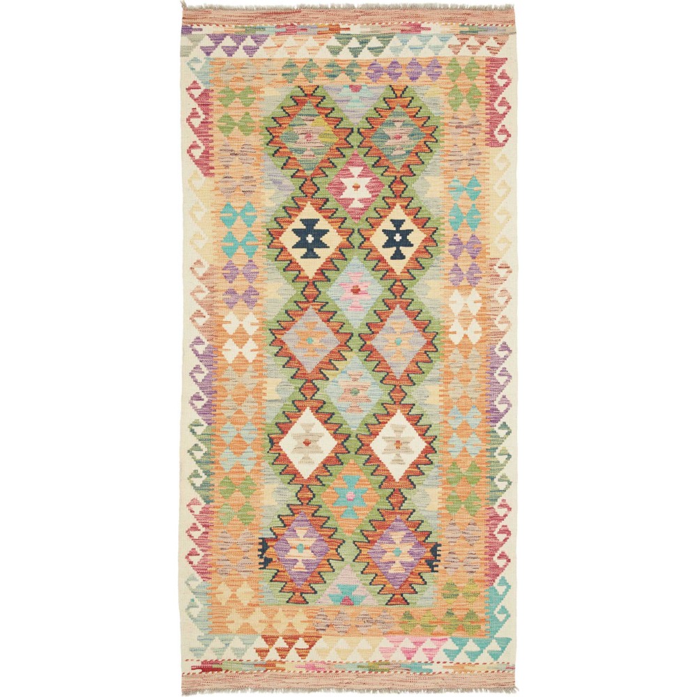 Tappeto Kilim Afghanistan marrone grigio 104x205