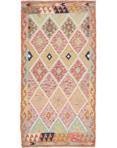 Tappeto Kilim Afghanistan marrone 105x204