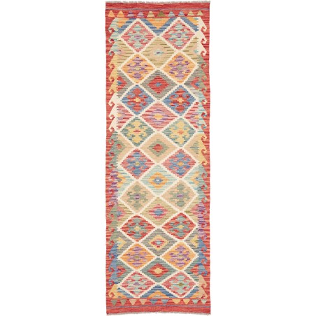 Tappeto Kilim Afghanistan marrone rosso 78x242