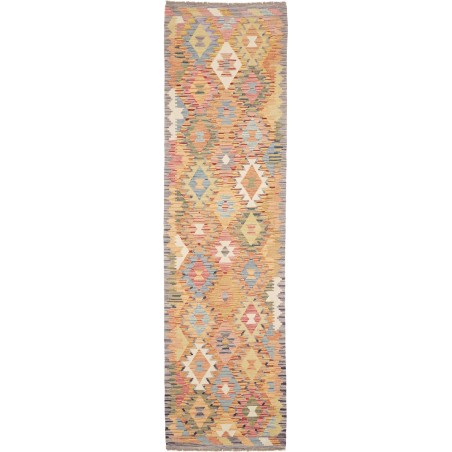 Tappeto Kilim Afghanistan marrone bianco 82x299