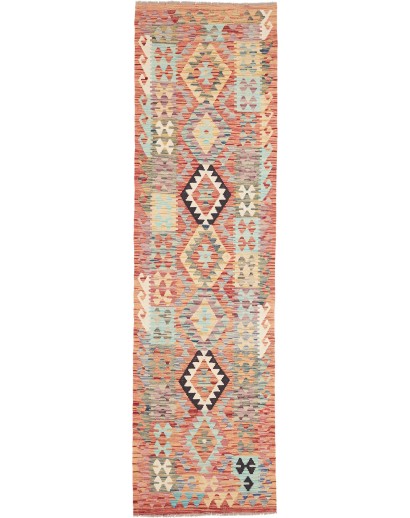 Tappeto Kilim Afghanistan marrone bianco 85x304