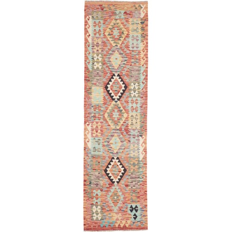 Tappeto Kilim Afghanistan marrone bianco 85x304