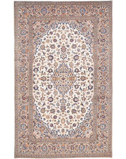 Tappeto Kashan Persia bianco grigio 195x310