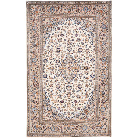 Tappeto Kashan Persia bianco grigio 195x310